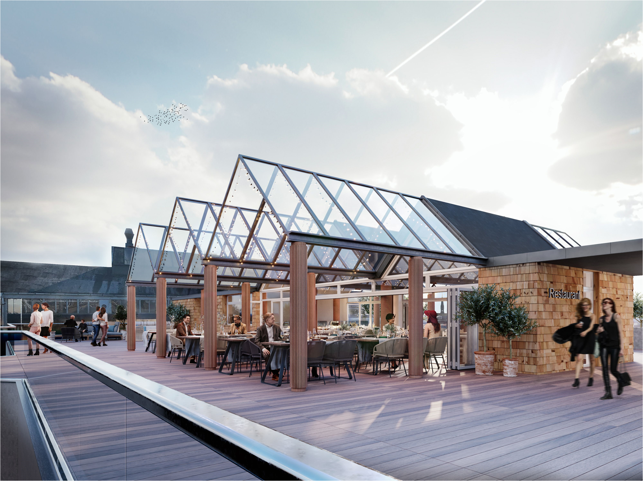 Kulturværftet - madmarked rooftop restaurant - Billede 1